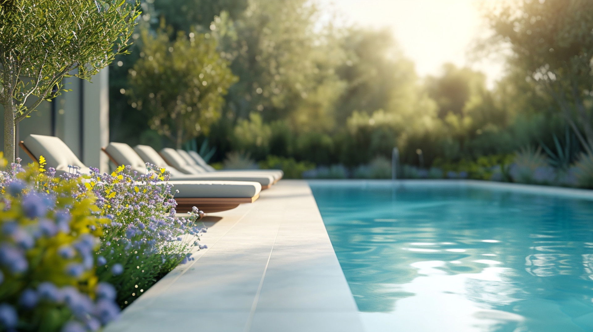 Zwembadboord natuursteen summer-retreat-by-pool-surrounded-by-nature