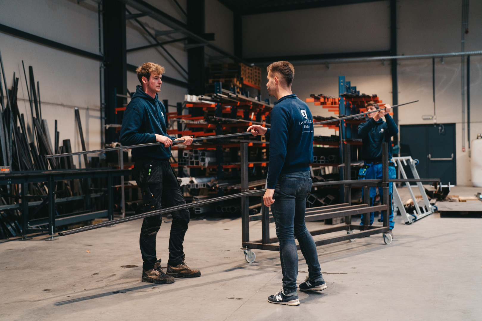Lassers aan het werk